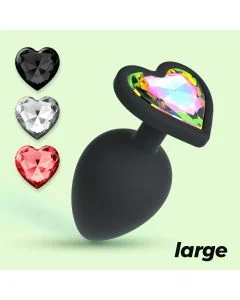 Plug Anal Crushious Cuore C/ 4 Joias Intercambiáveis Médio