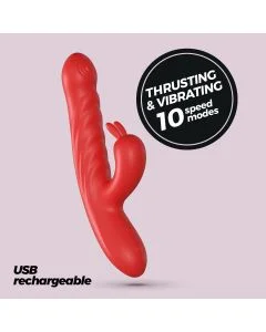 Vibrador Recarregável Lapin Crushious Vermelho