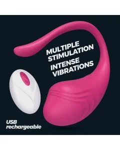 Ovo Vibratório Recarregável C/ Comando Tamago Crushious Rosa