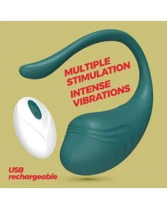 Ovo Vibratório Recarregável C/ Comando Tamago Crushious Esmeralda
