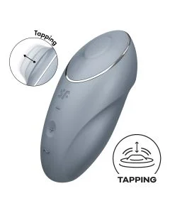 Estimulador Recarregável Tap & Climax 1 Satisfyer Cinzento