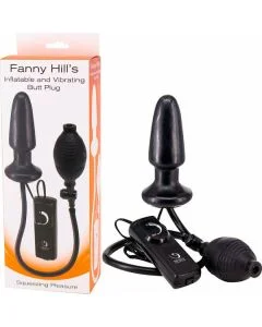 Plug Anal Insuflável Fanny Hill's ButtPlug Preto Conjunto