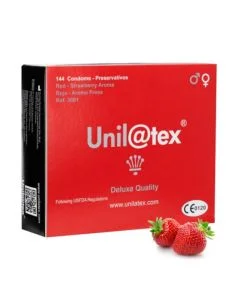 Preservativos Morango Unil@atex (144 Un)