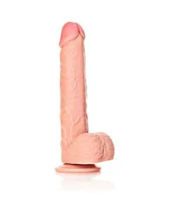 Dildo Realístico C/ Escroto Straight Dildo C/ Sucção Real Rock 10