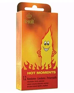 Preservativos Amor Hot Moments Efeito Quente (12 Un)