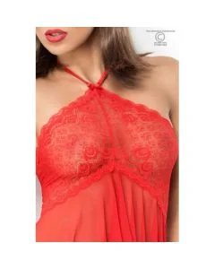 Camisa de Noite Sexy Vermelha Frente Apróx 1