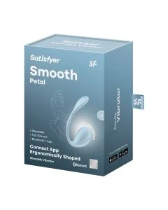 Ovo Vibratório Recarregável Satisfyer Smooth Petal Wearable Vibrator Azul Caixa