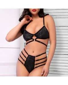 Conjunto Serpente Preto Frente Apróx