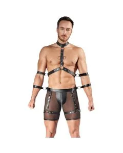 Cnjunto Camisa C/ Arnês Corporal Svenjoyment Bondage Preta Frente