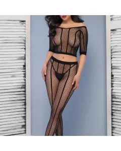 Conjunto Micro Malha Preto Frente Apróx