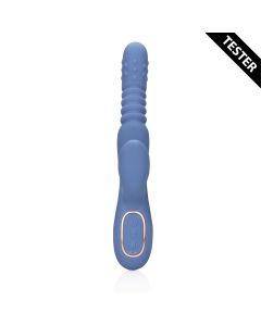 Vibrador Recarregável C/ Pérolas Rotativas & Impulsos Rabbit Blue Nova Loveline Tester