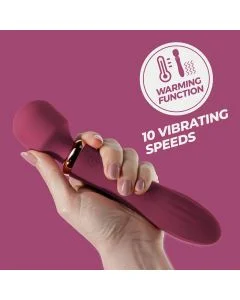 Varinha Massajadora Recarregável Dual Jinx Crushious Vinho Tinto