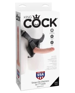 Strap On King Cock Strap-On Harness 17,8 cm Caixa