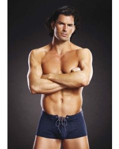 Boxer Lace Up Trunk Azul