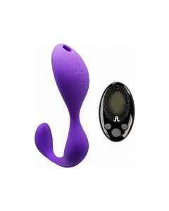 Vibrador Duplo Recarregável Mr. Hook Adrien Lastic Roxo