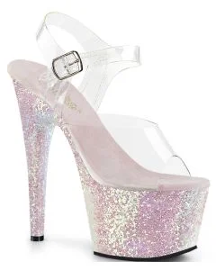 Sandália Pleaser Adore 708 Rosa Glitter 