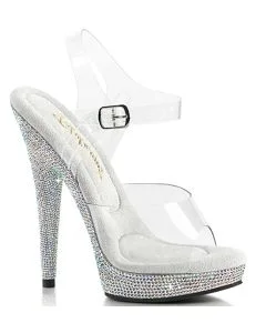 Sandália Pleaser Adore 708 Rosa Glitter 